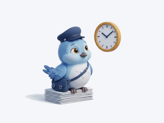 The bird waiting beside the clock